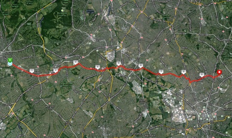 Kingsmeadow to Selhurst Park - 9.8 miles