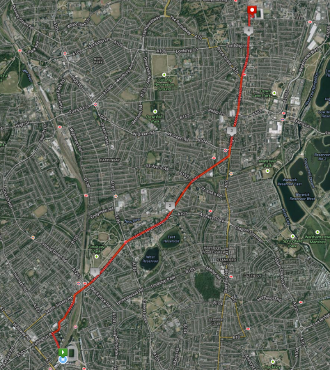 The Emirates to White Hart Lane - 4.5 miles